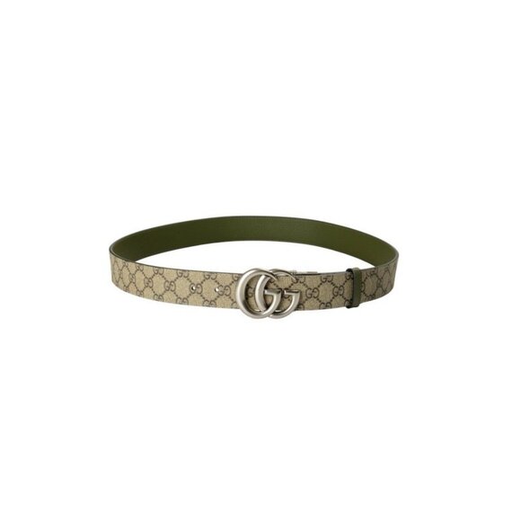 NEW Gucci Guccissima Leather Double Silver G Buckle Reversible Belt 70 Cm 28 In main image 7